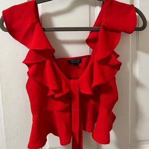 Red crop top